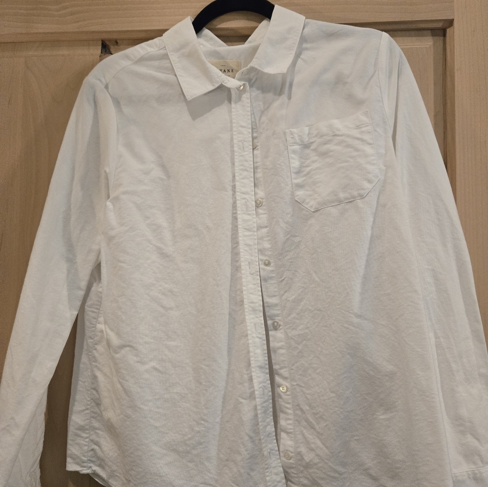 Sezane Tomboy Shirt White - Size 8